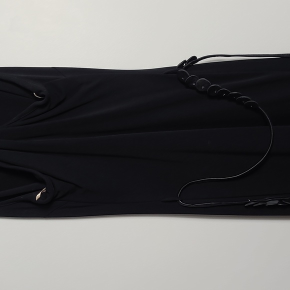 BCBGMaxAzria Black Twisted Racerback Bodycon Dress With Belt Size XSmall - Picture 10 of 15